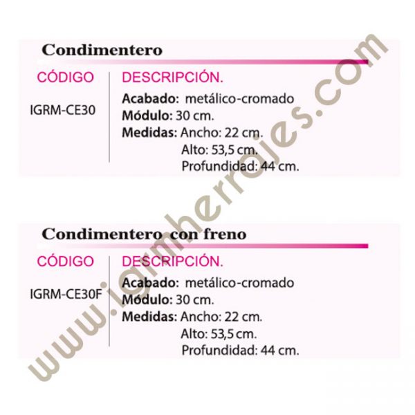 Carro extraible de 30