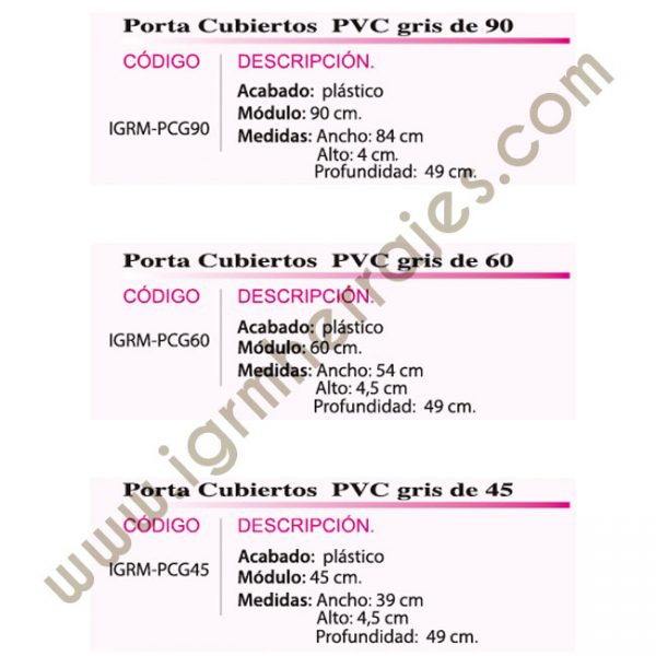 porta-cubiertos-pvc-gris